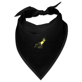 Kubiko Banane - Bandana Dreieckstuch - Schwarz - Vorne