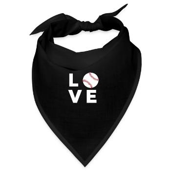 Baseball-Liebe - Bandana Dreieckstuch - Schwarz - Vorne