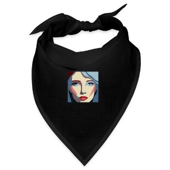Women / Feminin / Art - Bandana Dreieckstuch - Schwarz - Vorne