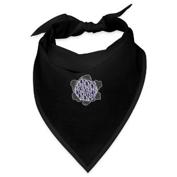frühstück schäferhund tier kaffeetasse trinken - Bandana Dreieckstuch - Schwarz - Vorne