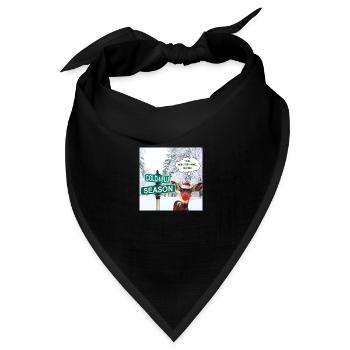 Oh Deer - Rudolf Weihnachtsdesign - Bandana Dreieckstuch - Schwarz - Vorne