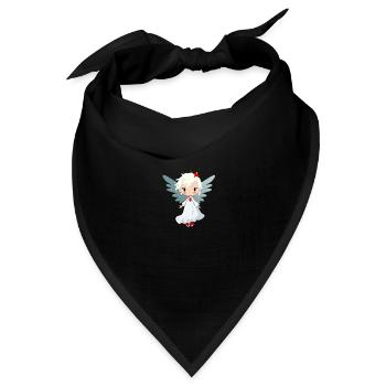 Mily der Weihnachtsengel - Bandana Dreieckstuch - Schwarz - Vorne