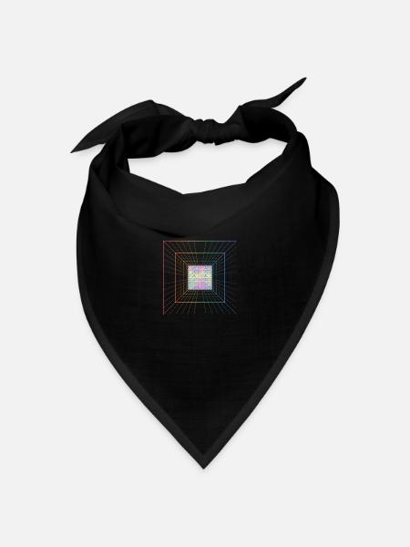 90er Design - Bandana Dreieckstuch - Schwarz