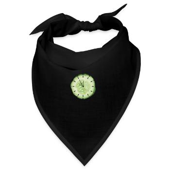 Es ist Gurkenzeit - Bandana Dreieckstuch - Schwarz - Vorne