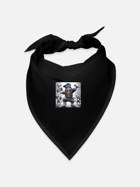 MC Meow - Bandana Dreieckstuch - Schwarz