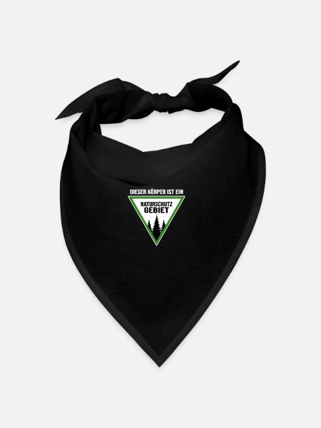 bushcraft naturschutzgebiet outdoor wild wandern - Bandana Dreieckstuch - Schwarz