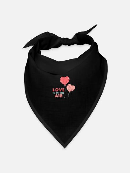 Love is in the air - Bandana Dreieckstuch - Schwarz
