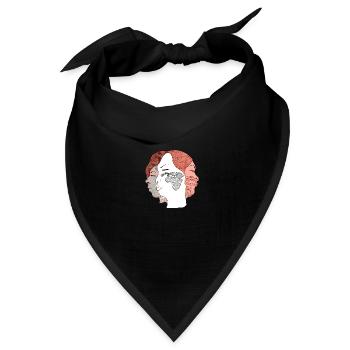 Die drei Frauen Nr. 2 - Bandana Dreieckstuch - Schwarz - Vorne