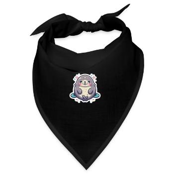 Seal Liebhaber - Bandana Dreieckstuch - Schwarz - Vorne