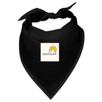 Minimalistisches Serfaus Fiss Ladis-Logo - Bandana Dreieckstuch - Schwarz - Vorne