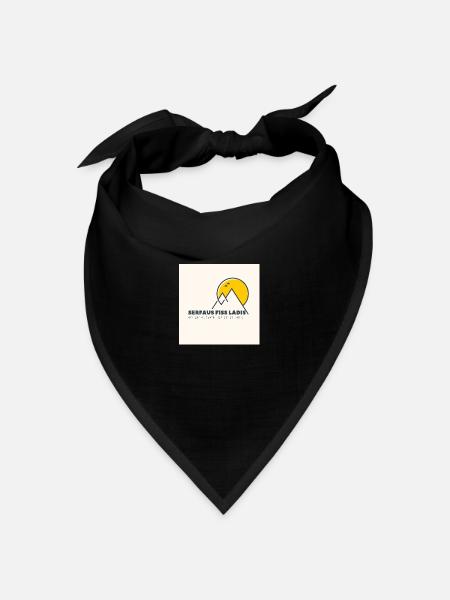 Minimalistisches Serfaus Fiss Ladis-Logo - Bandana Dreieckstuch - Schwarz