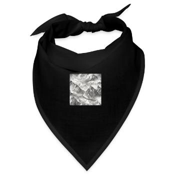 Berge - Bandana Dreieckstuch - Schwarz - Vorne