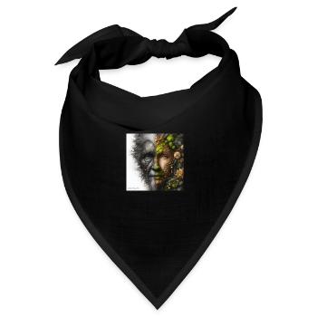 Mutter und Vater Erde - Bandana Dreieckstuch - Schwarz - Vorne