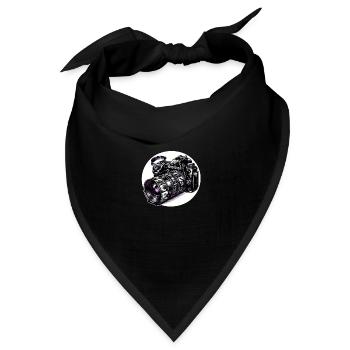 Fotokamera digital analog - Bandana Dreieckstuch - Schwarz - Vorne
