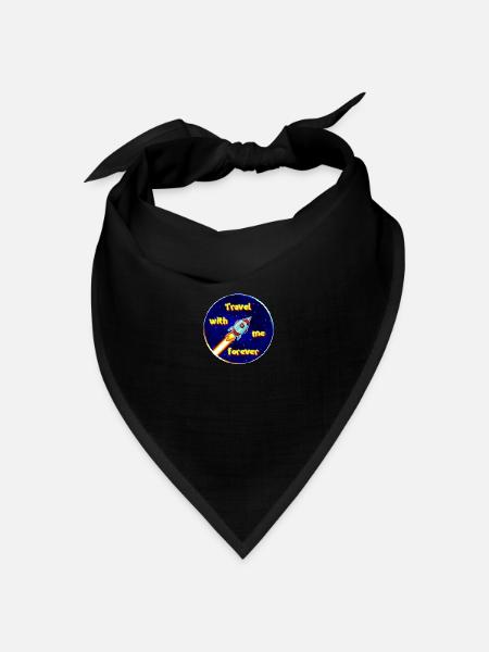 Reise für immer mit mir - Bandana Dreieckstuch - Schwarz