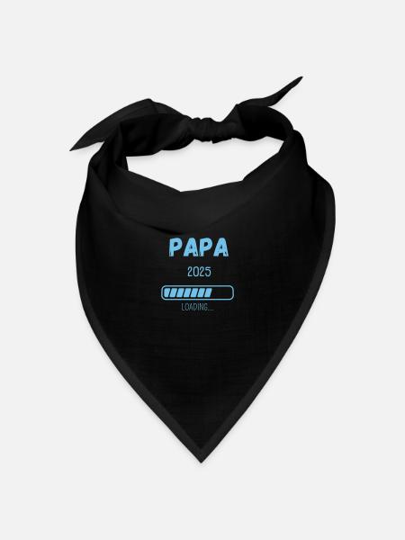 PAPA 2025 LOADING... - Bandana Dreieckstuch - Schwarz