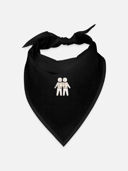 Kleiner Bruder - Geschwister - Bandana Dreieckstuch - Schwarz