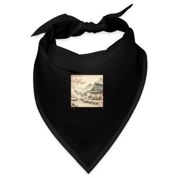 Japan Vintage Hell - Bandana Dreieckstuch - Schwarz - Vorne