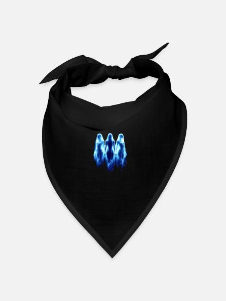 3 Geister - Bandana Dreieckstuch - Schwarz