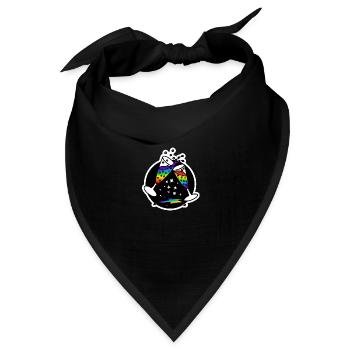 Sekt Gläser Prost zum Wohl : Sticky Queer Pride - Bandana Dreieckstuch - Schwarz - Vorne