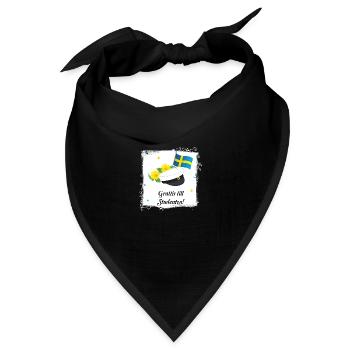 Abschlussfeier 2024 Abiturfeier - Bandana Dreieckstuch - Schwarz - Vorne