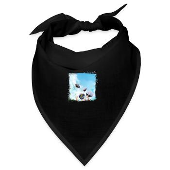 Abschlussfeier 2024 Abiturfeier - Bandana Dreieckstuch - Schwarz - Vorne