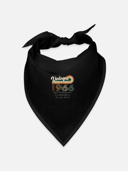 1966 Vintage Klassiker 1966 - Bandana Dreieckstuch - Schwarz