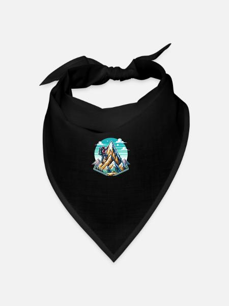 Mountain Adventure - Bandana Dreieckstuch - Schwarz