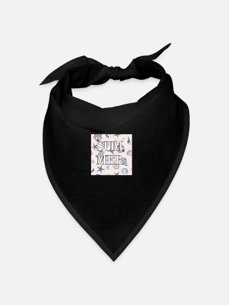 Sommer - Bandana Dreieckstuch - Schwarz