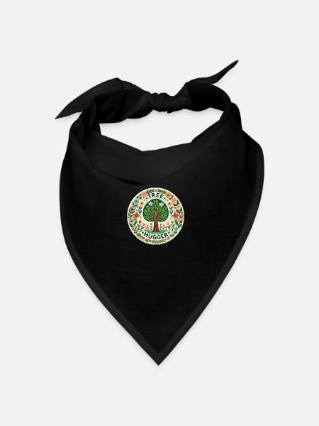 Baum-Umarmer - Bandana Dreieckstuch - Schwarz