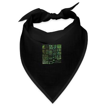 Grafik - Bandana Dreieckstuch - Schwarz - Vorne