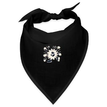Aus dem Gleichgewicht geratene Sonne - Bandana Dreieckstuch - Schwarz - Vorne