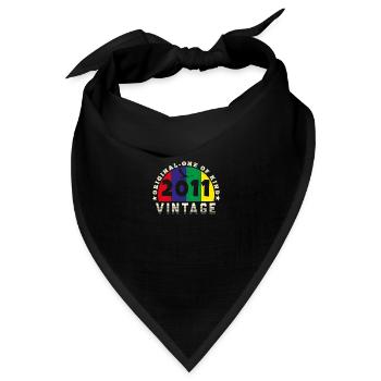 Jahrgang 2011 Retro - Bursdag - Bandana Dreieckstuch - Schwarz - Vorne
