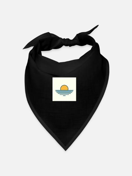 Sunset Minimalism - Bandana Dreieckstuch - Schwarz