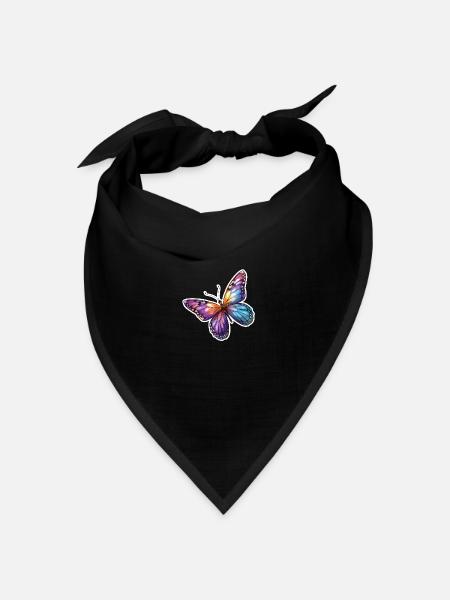 Schmetterling Schmetterling - Bandana Dreieckstuch - Schwarz