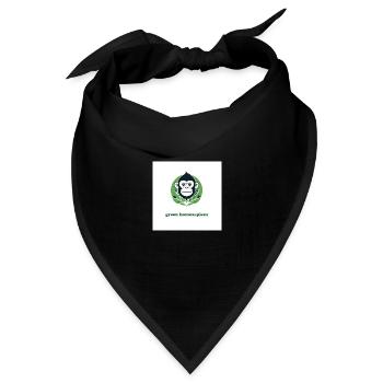 Der grüne Affe - Bandana Dreieckstuch - Schwarz - Vorne