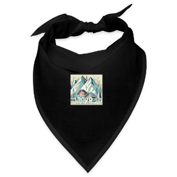 Alpiner Traum - Bandana Dreieckstuch - Schwarz - Vorne