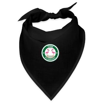 Team Flamingo - Bandana Dreieckstuch - Schwarz - Vorne