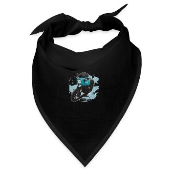 Bobber // Custom // Motorrad - Bandana Dreieckstuch - Schwarz - Vorne