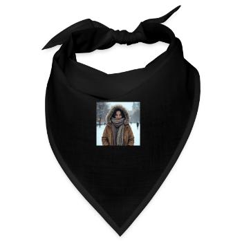 drachenqodeLENG - Bandana Dreieckstuch - Schwarz - Vorne