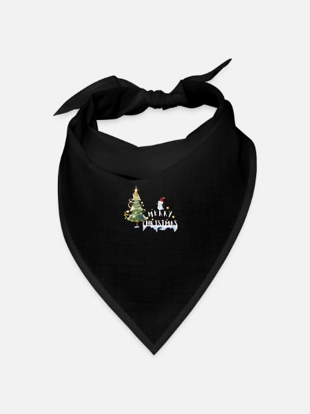 Christmas Tree - Bandana Dreieckstuch - Schwarz