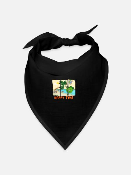 Happy Time - Bandana Dreieckstuch - Schwarz