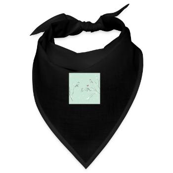 Weihnachten Familie Christmas Family - Bandana Dreieckstuch - Schwarz - Vorne