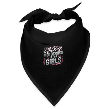 Girl Power auf der Motocross-Strecke - Bandana Dreieckstuch - Schwarz - Vorne