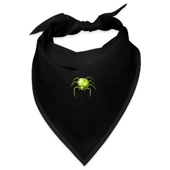 Apfelspinne Apfel Spinne - Bandana Dreieckstuch - Schwarz - Vorne