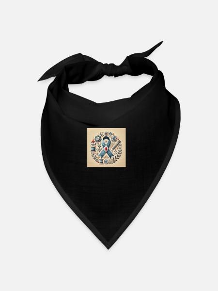 Diabetes Awareness - Bandana Dreieckstuch - Schwarz