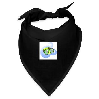 Taucherbrillen - Bandana Dreieckstuch - Schwarz - Vorne