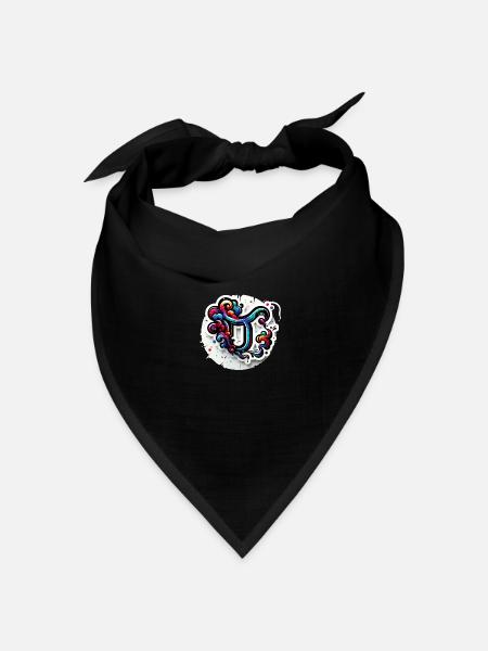 Color Zodiac: Stier - Bandana Dreieckstuch - Schwarz
