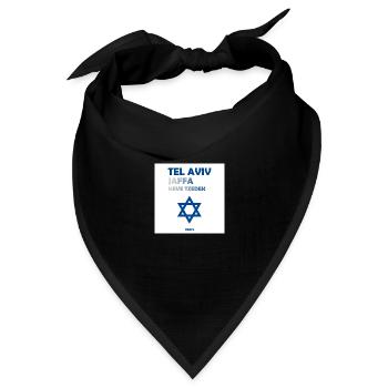 Tel Aviv, Israel - Bandana Dreieckstuch - Schwarz - Vorne