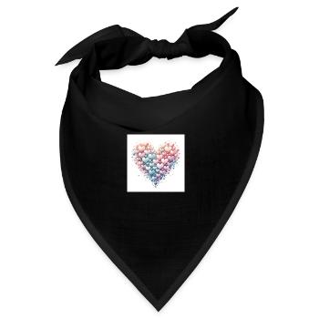 Valentinstag Speziell - Bandana Dreieckstuch - Schwarz - Vorne